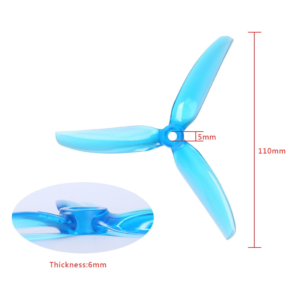 12 PCS / 6 Pairs HQProp Freestyle Prop 5X4.3X3V2S CW+CCW 5 Inch Propeller for FPV Racing RC Drone Quadcopter Multirotor