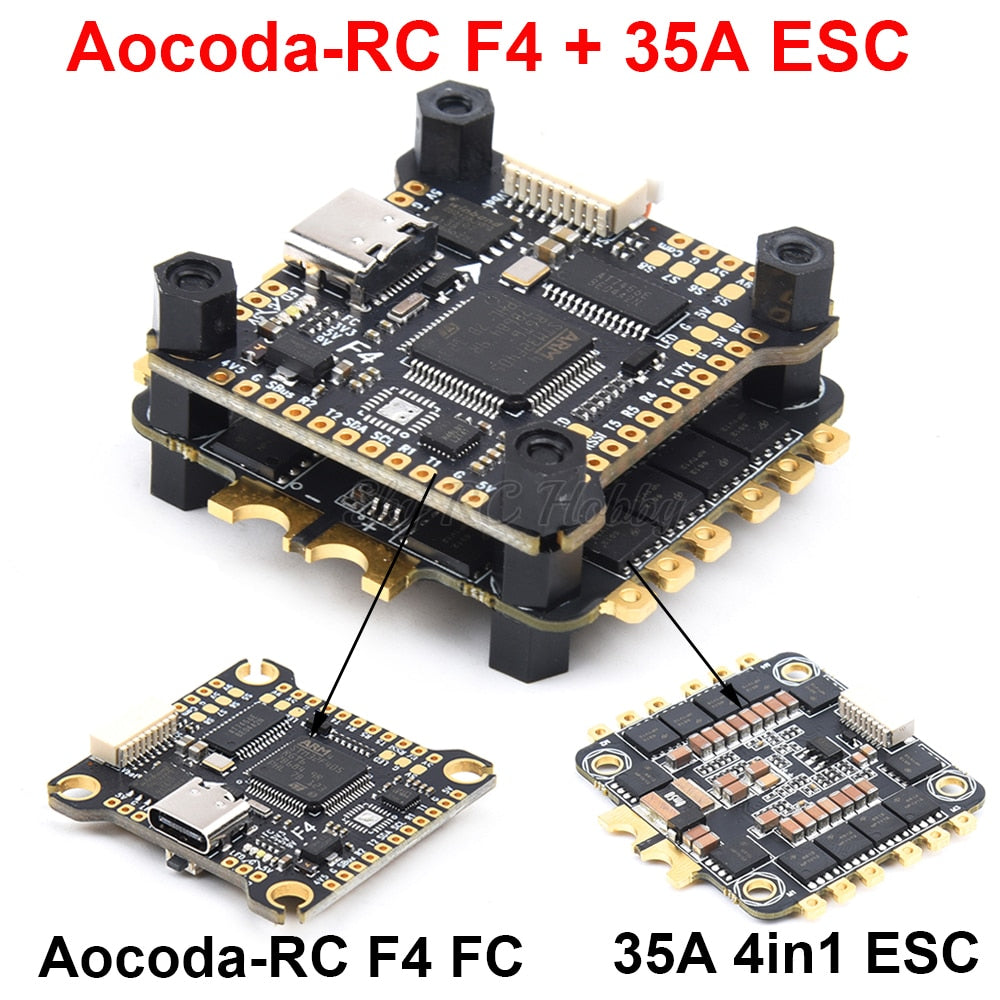 F4 PRO V2 FC / F4 V3S Plus Flight Controller + 30A 4in1 ESC / 45A / 35A BLheli_S 4 In 1 ESC / XF5804 PRO For RC FPV Racer Drone