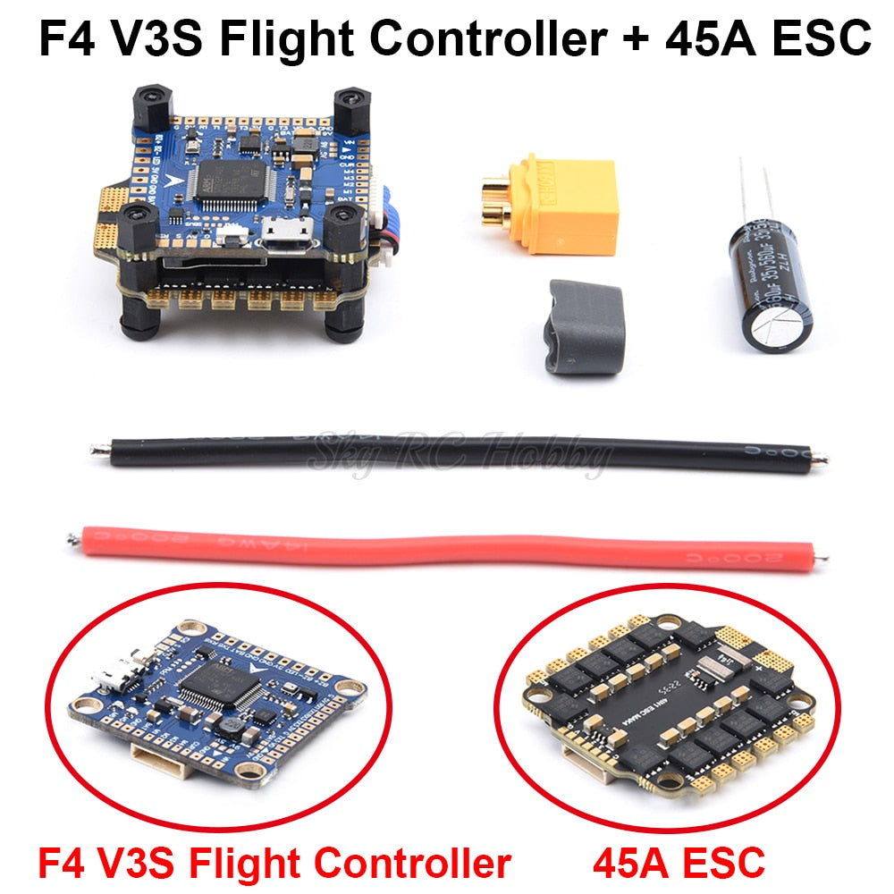 F4 PRO V2 FC / F4 V3S Plus Flight Controller + 30A 4in1 ESC / 45A / 35A BLheli_S 4 In 1 ESC / XF5804 PRO For RC FPV Racer Drone